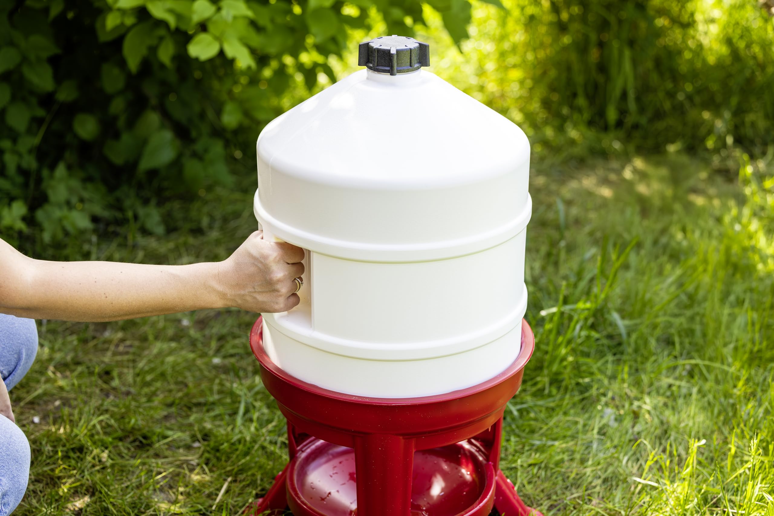 NOVITAL Premium Drinker for Birds – White/Red