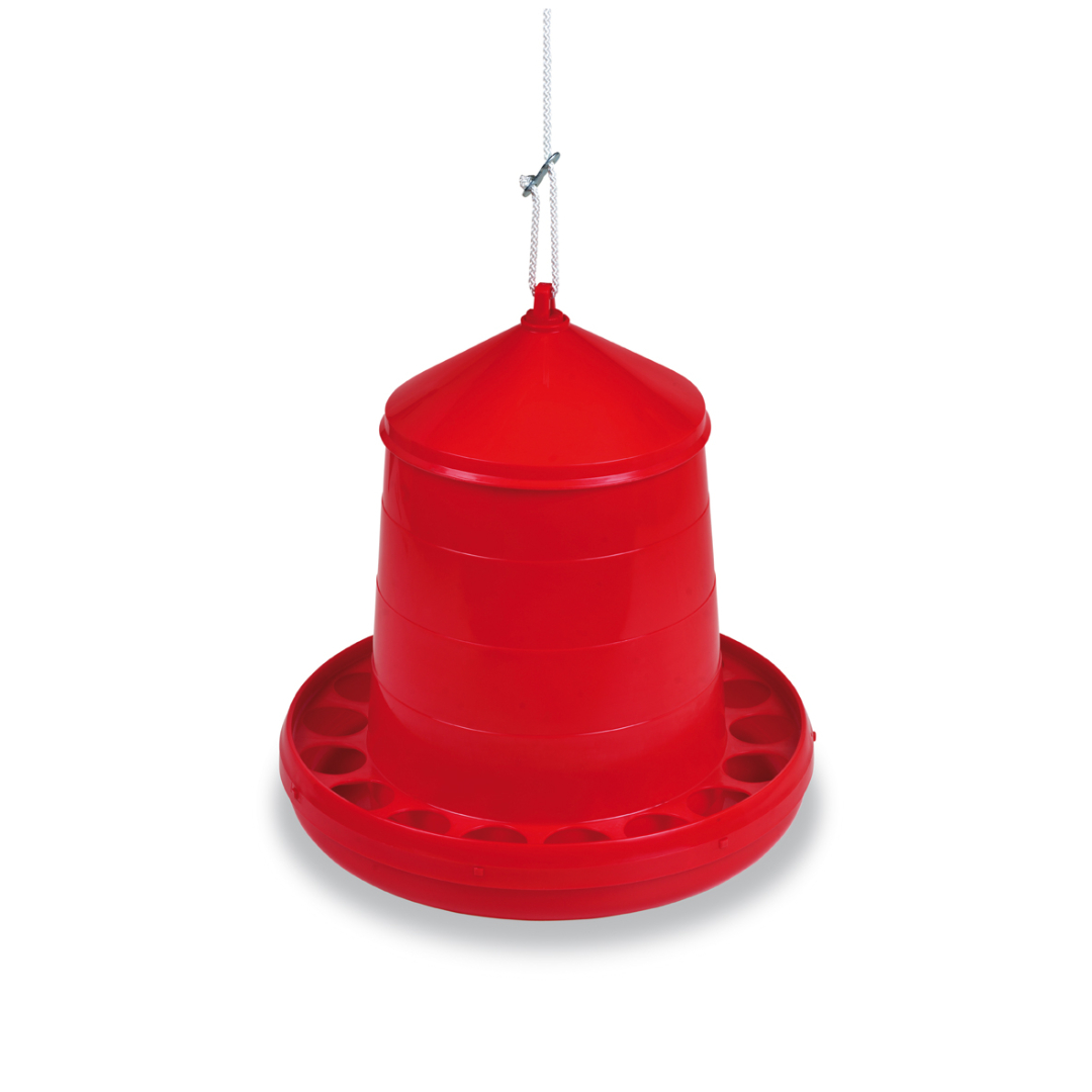 Gaunsa Gaun Plastic Poultry 8 kg Hanging Feeder for Chicken and Other Birds (Made in Spain)