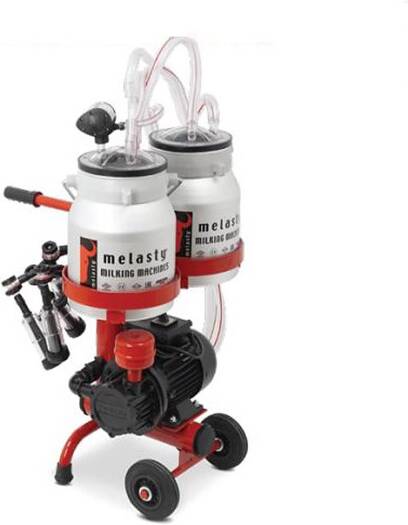 Melasty Electric Double Milking Machine for Goats, Portable Farm Twin Bucket Milking Machine Image