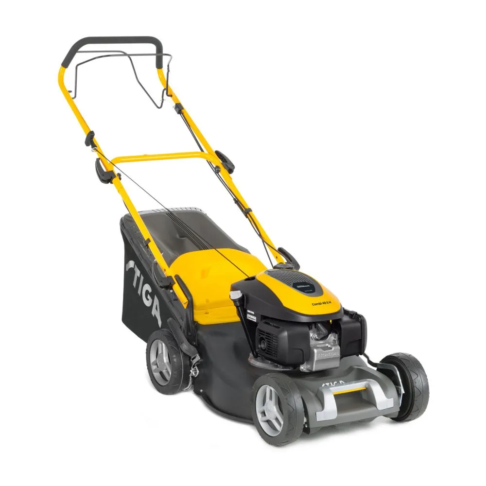 Stiga Combi 55 SVEQ Self-Propelled Petrol 161cc Briggs & Stratton 775 IS Series Engine with InStart Lawn Mower with 53cm Cutting Width (Made in Italy)