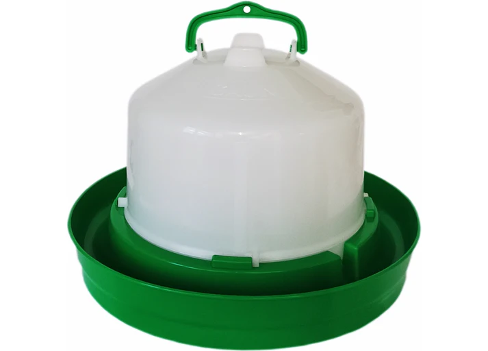 Gaunsa Poultry Drinker 8.5 Liters – White/Green Chicken Waterer for Home & Farm Use