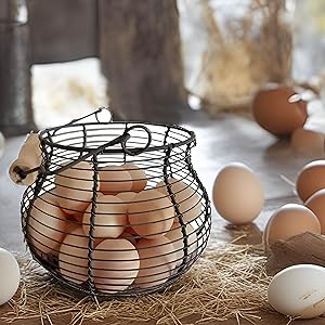 River Metal Hanging Egg Basket – Made in Italy