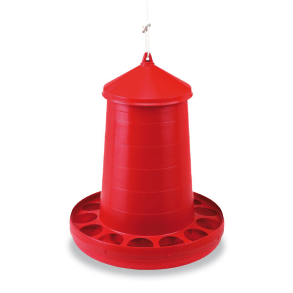 Gaunsa Poultry Drinker Feeder – Red – Made in Italy