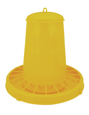 NOVITAL Poultry Plastic Feeder – 1.75 kg Capacity – Yellow (Made in Italy)