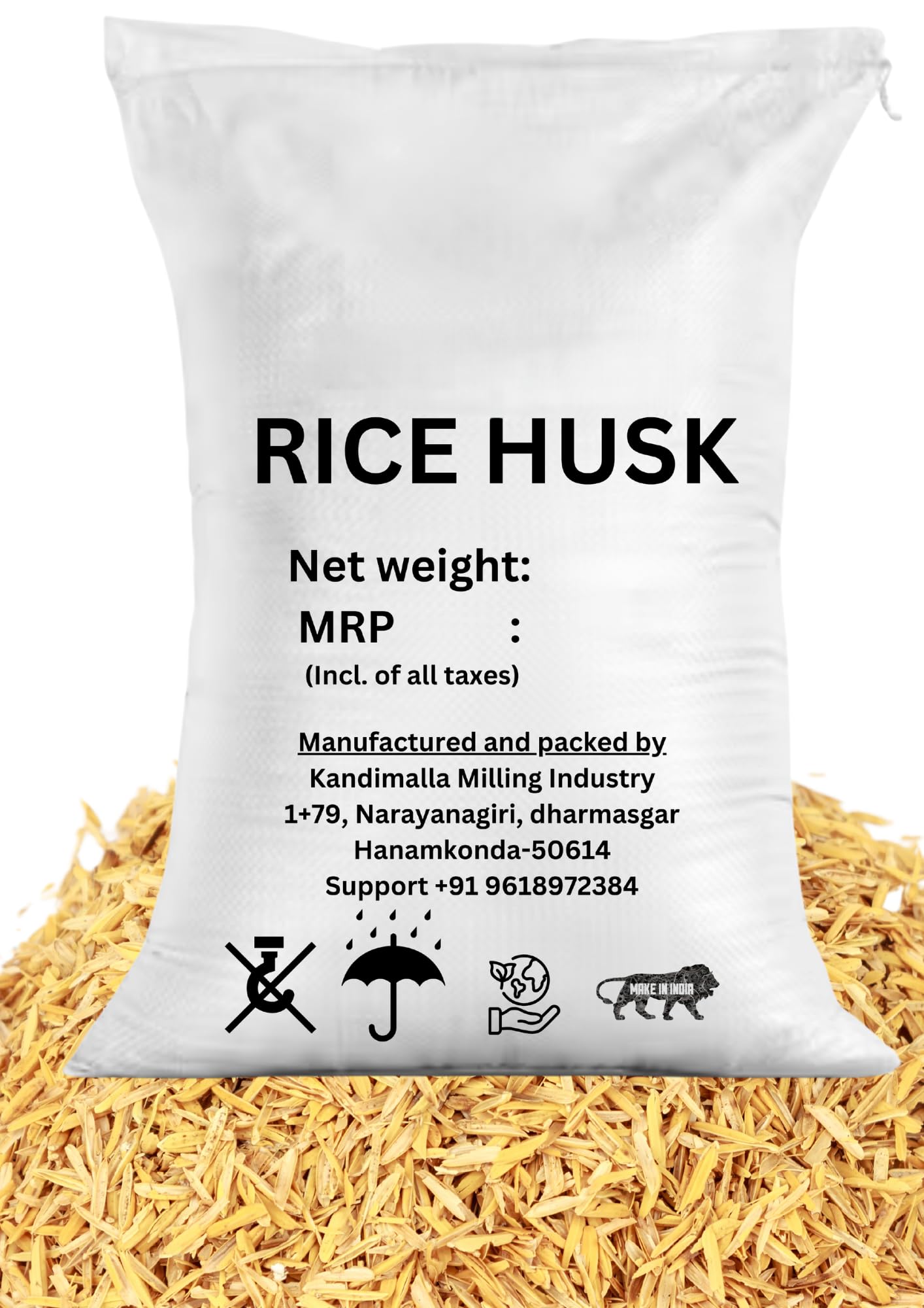 Rice Husk Bedding for Poultry 20kg – Natural Absorbent Litter