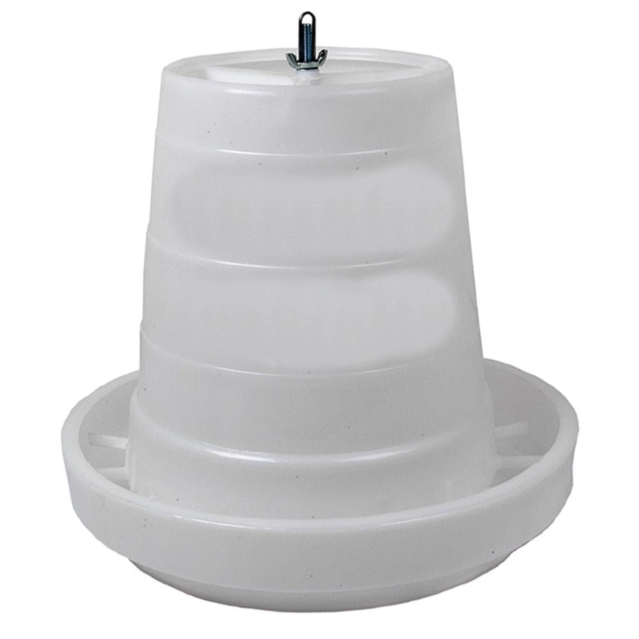 NOVITAL Chicken Feeder with White Base – Durable Poultry Feeding Unit
