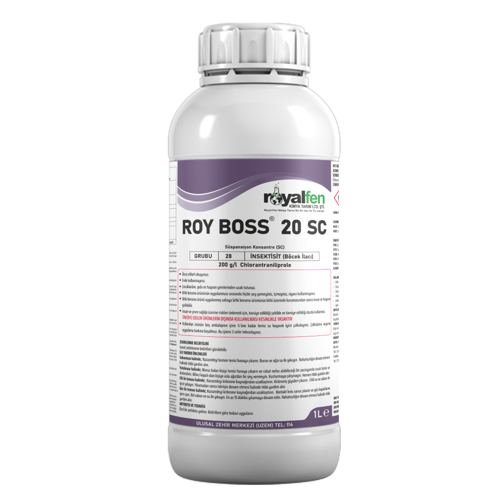 رويال بوس 20 إس سي مبيد حشري 5 لتر – كلورانترانيلبرويل 20% مبيد جهازي لمكافحة الآفات
