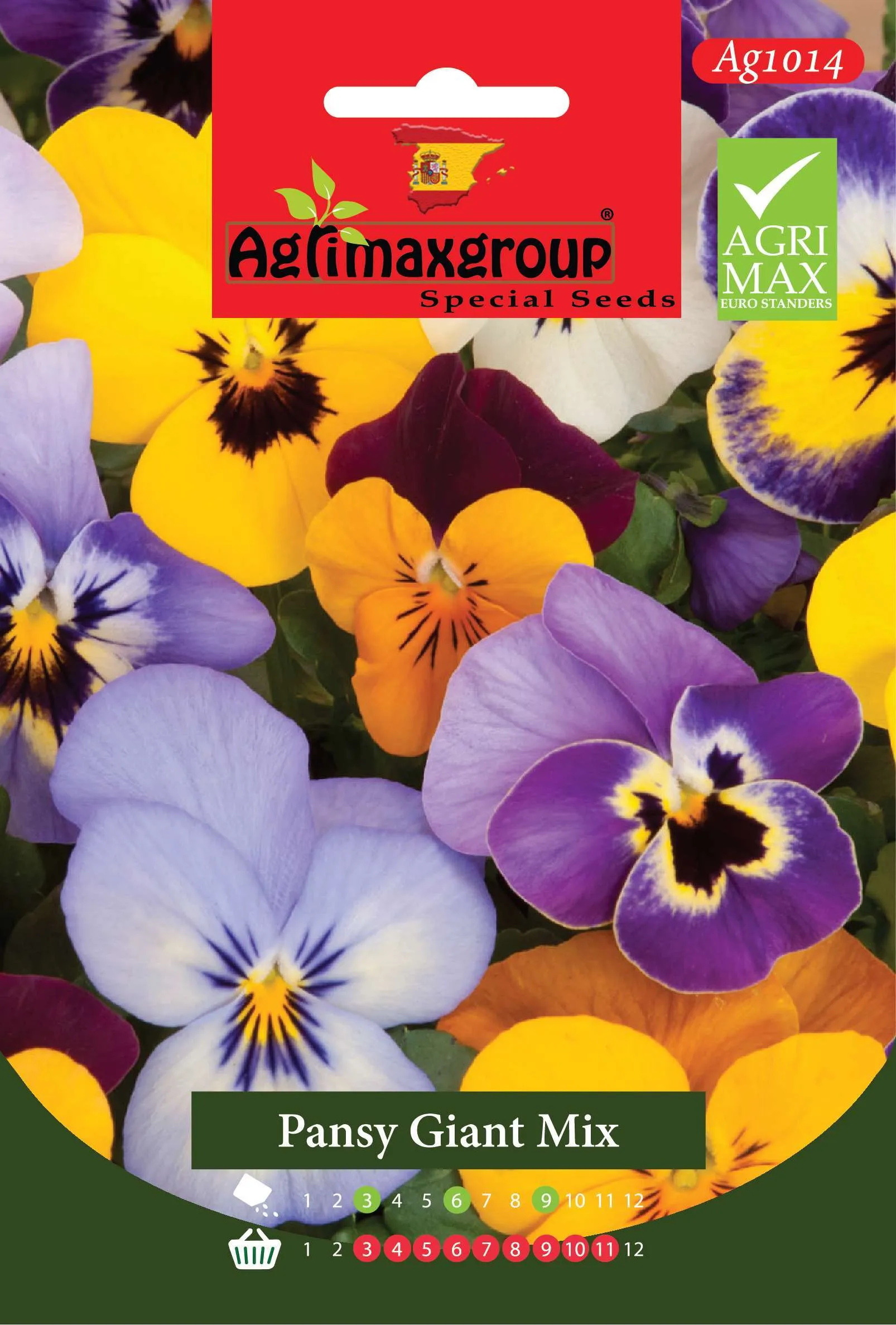 بانزيه سويس جاينت ميكس - بذور أزهار البانزيه (زهرة الثالوث) العملاقة الفاخرة