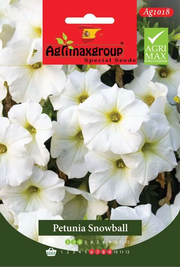 بيتونيا سنوبول - بذور أزهار البيتونيا البيضاء النقية الفاخرة