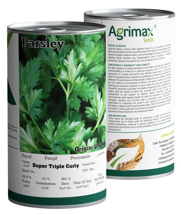 Agrimax Parsley Super Triple Curly Seeds (50g) - Premium High-Yield Variety for Decorative & Aromatic Harvests
