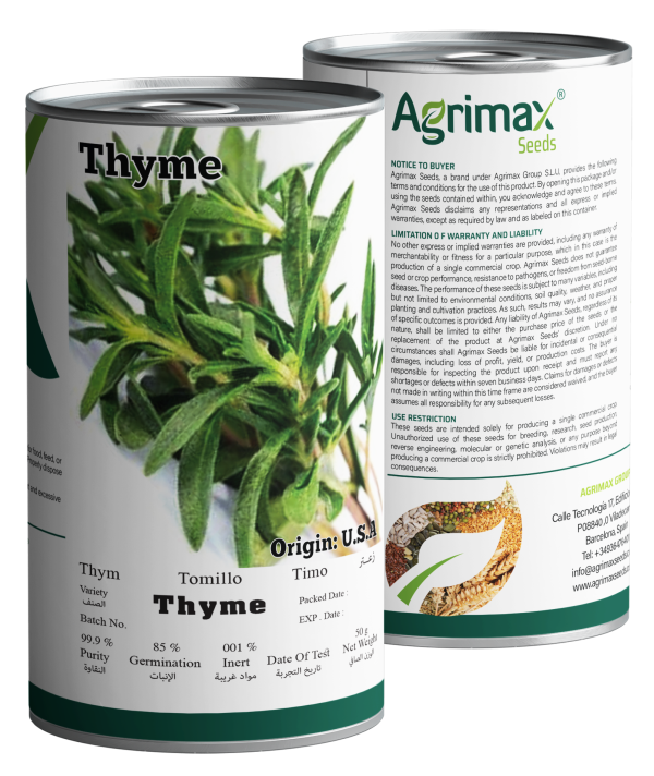 Agrimax Thyme Seeds (50g) - Premium Aromatic Herb Variety for Culinary & Medicinal Use