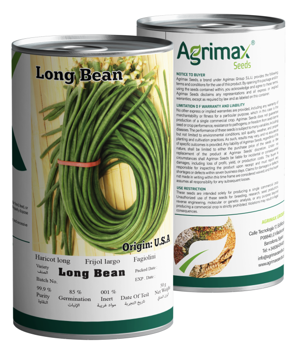 Agrimax Long Bean Seeds (50g) - Premium High-Yield Variety for Crisp & Tender Stringless Pods