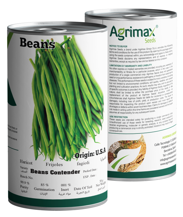 Agrimax Beans Contender Seeds (50g) - Premium Early-Maturing Bush Variety for Tender & Stringless Pods