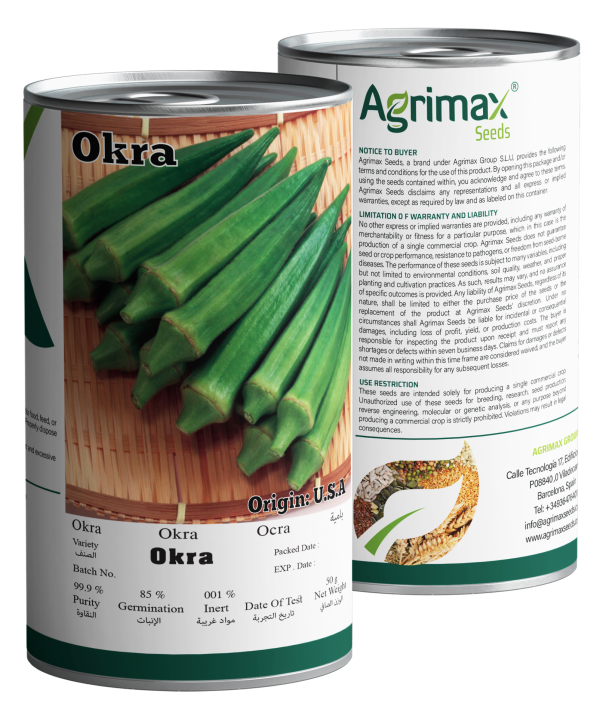 Agrimax Okra Seeds (50g) - Premium High-Yield Variety for Tender & Deep Green Pods