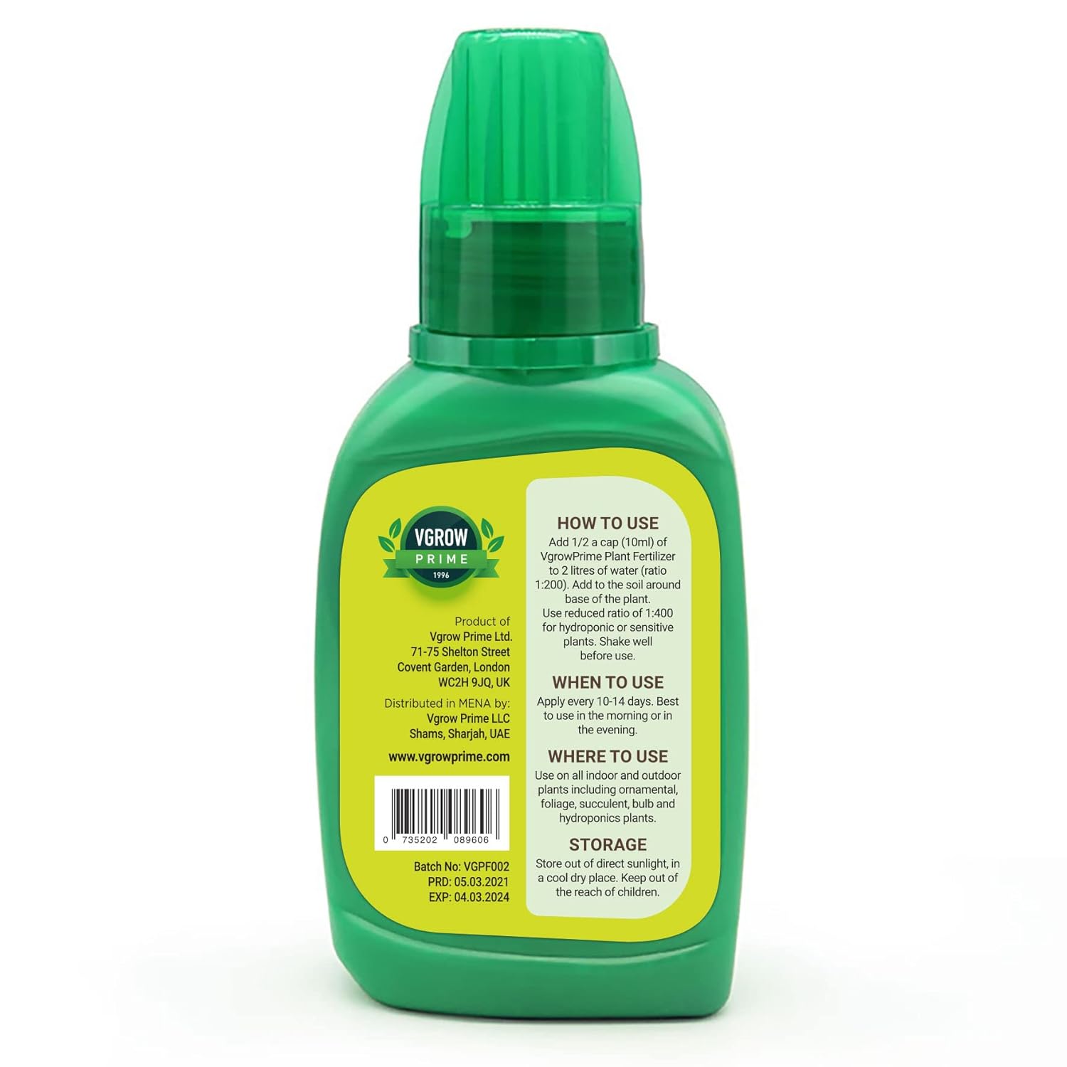 Vgrow All Purpose Fertilizer - 250ml Concentrate