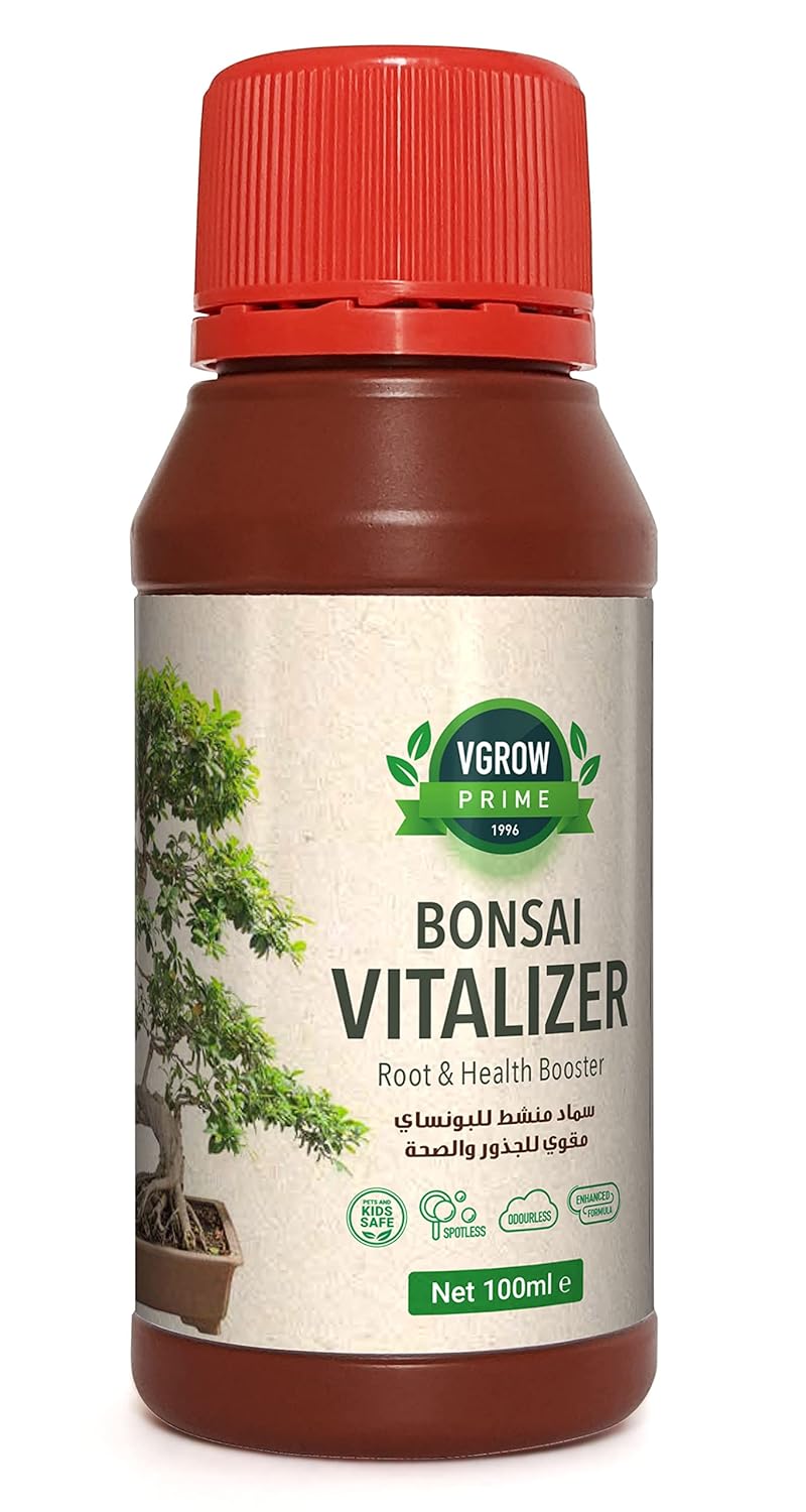 Vgrow Bonsai Vitalizer - Root and Health Booster for Ficus Microcarpa and Other Bonsai Trees with Ferrous ion - 100ml