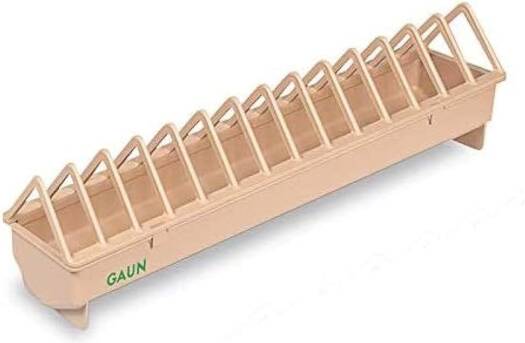 Gaun 50 cm Bird Feeder, Narrow Spacing Feeder for Chicken / Hen and Other Similar Birds, Plastic Poultry Feeder, Bird Food Dispenser (Made in Spain) Image