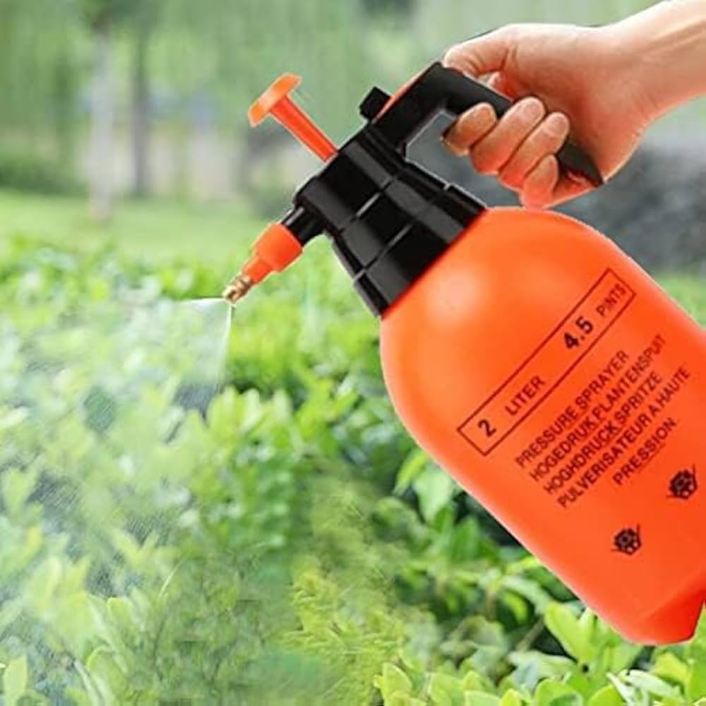 2L Handheld Pressure Water Sprayer, Manual Pressure Spray Kettle, Household Indoor/Outdoor Gardening Tool for Flower & Plant Watering