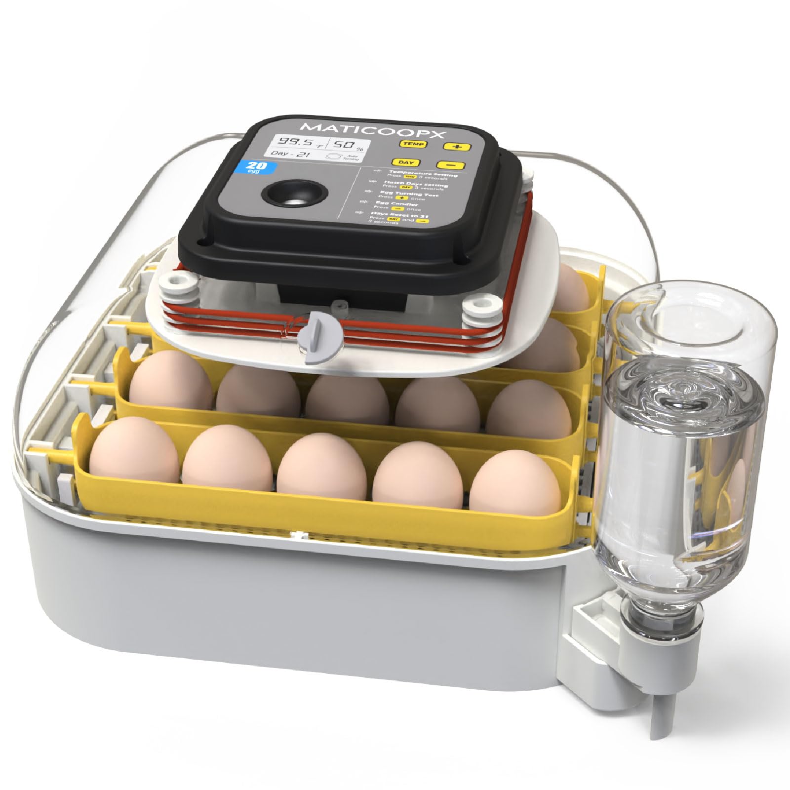 Automatic Egg Incubator for Hatching Eggs with Automatic Temperature Control & Humidity Sensor – PX-20-DO (Made in Korea) Image