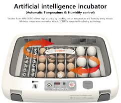 Incubator 50 DO PRO, Artificial Intelligence Egg Incubator, Automatic Temperature & Humidity Setting and Control (Made in Korea)