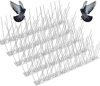 Stainless Steel Bird Spikes for Pigeons and Other Small Birds – No Plastic – Anti-Bird Repellent Spikes Control Kit – Unassembled – 100 cm (5 Pcs)