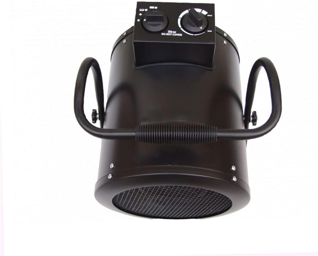 Industrial Fan Heater with Adjustable Thermostatic Control, Ipx4 Level Waterproof, Overheat Protection, 5KW Portable Electric Heater for Planting, Greenhouse, Workshop, Garage, Office & Home.