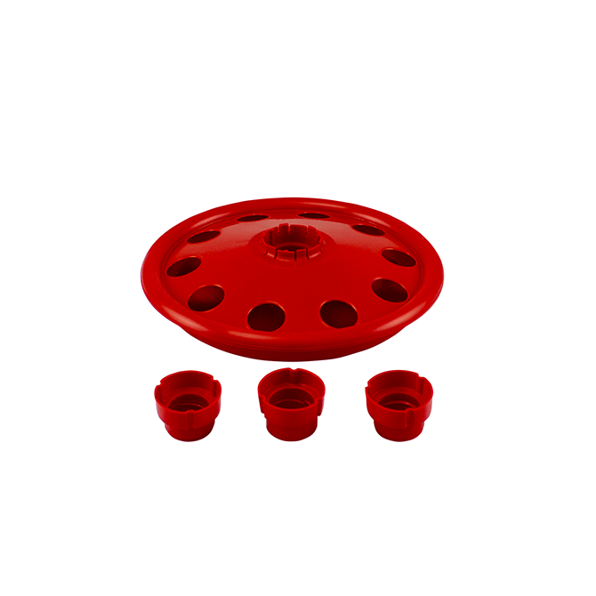 River Disc Bottle Holder Drinker for Chicks – Red (Made in Italy)