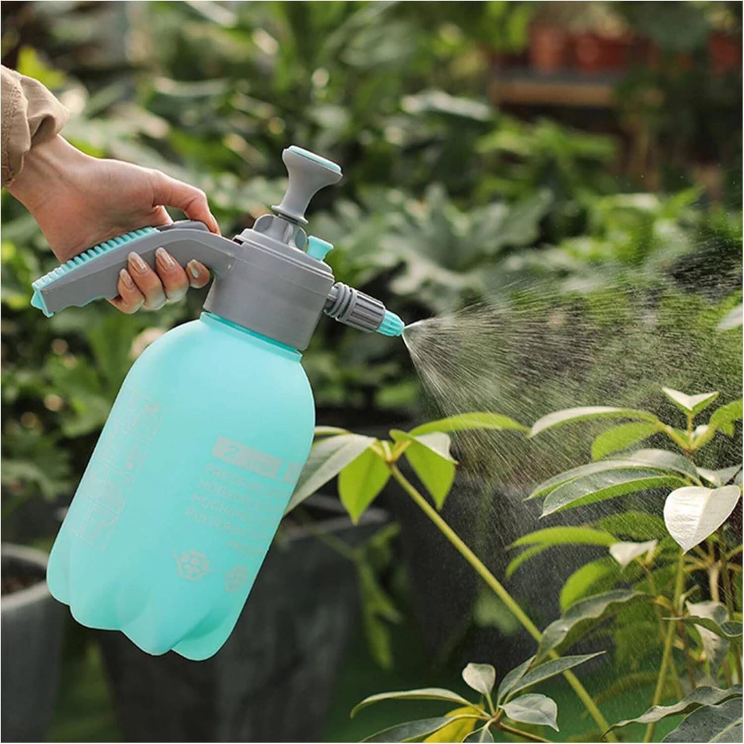  Hand Pressure Trigger Bottle with Adjustable Nozzle – Sky Blue