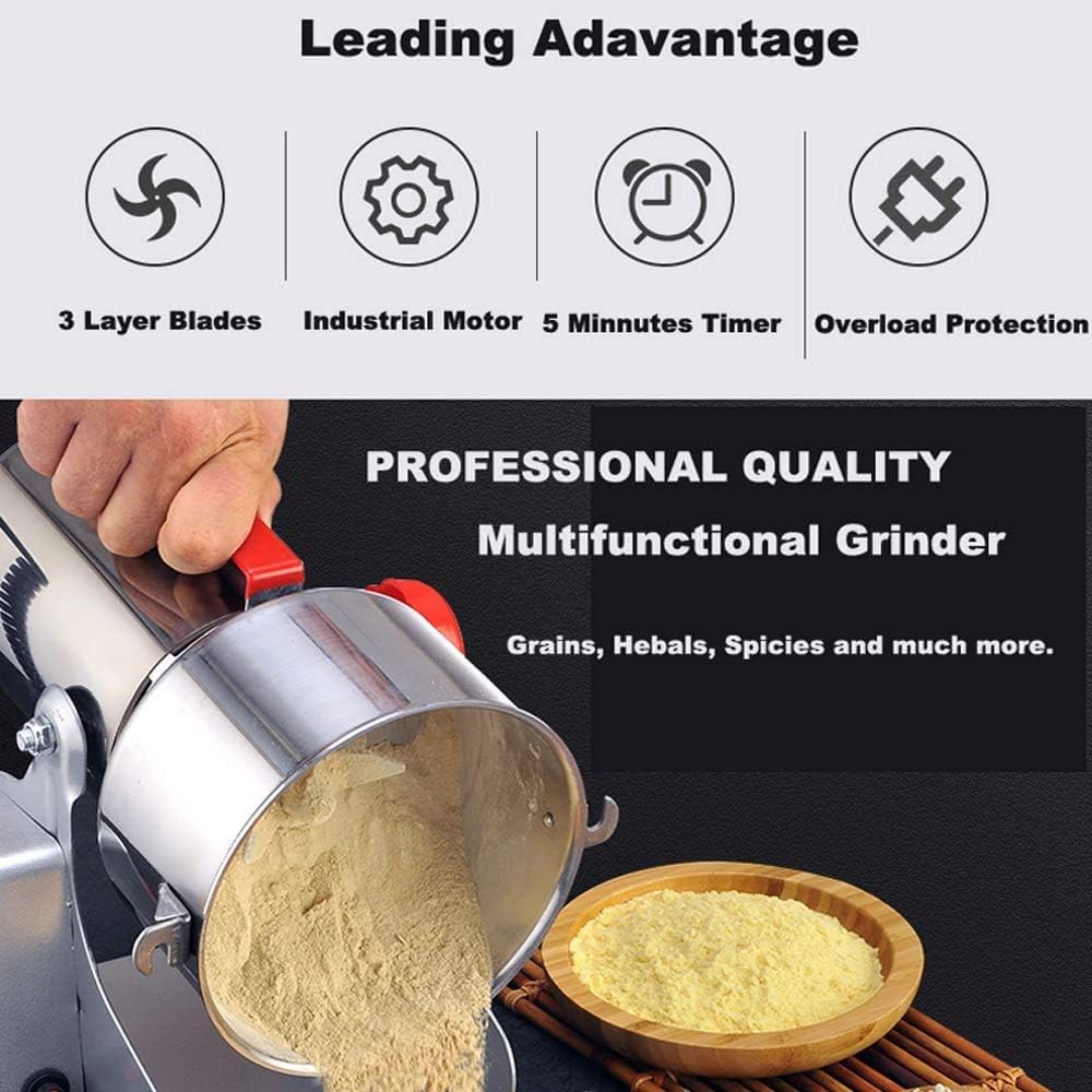 Damai 800g Swing Type Stainless Steel Spice & Grain Grinder – Dry Herb, Coffee, and Cereal Grinding Machine