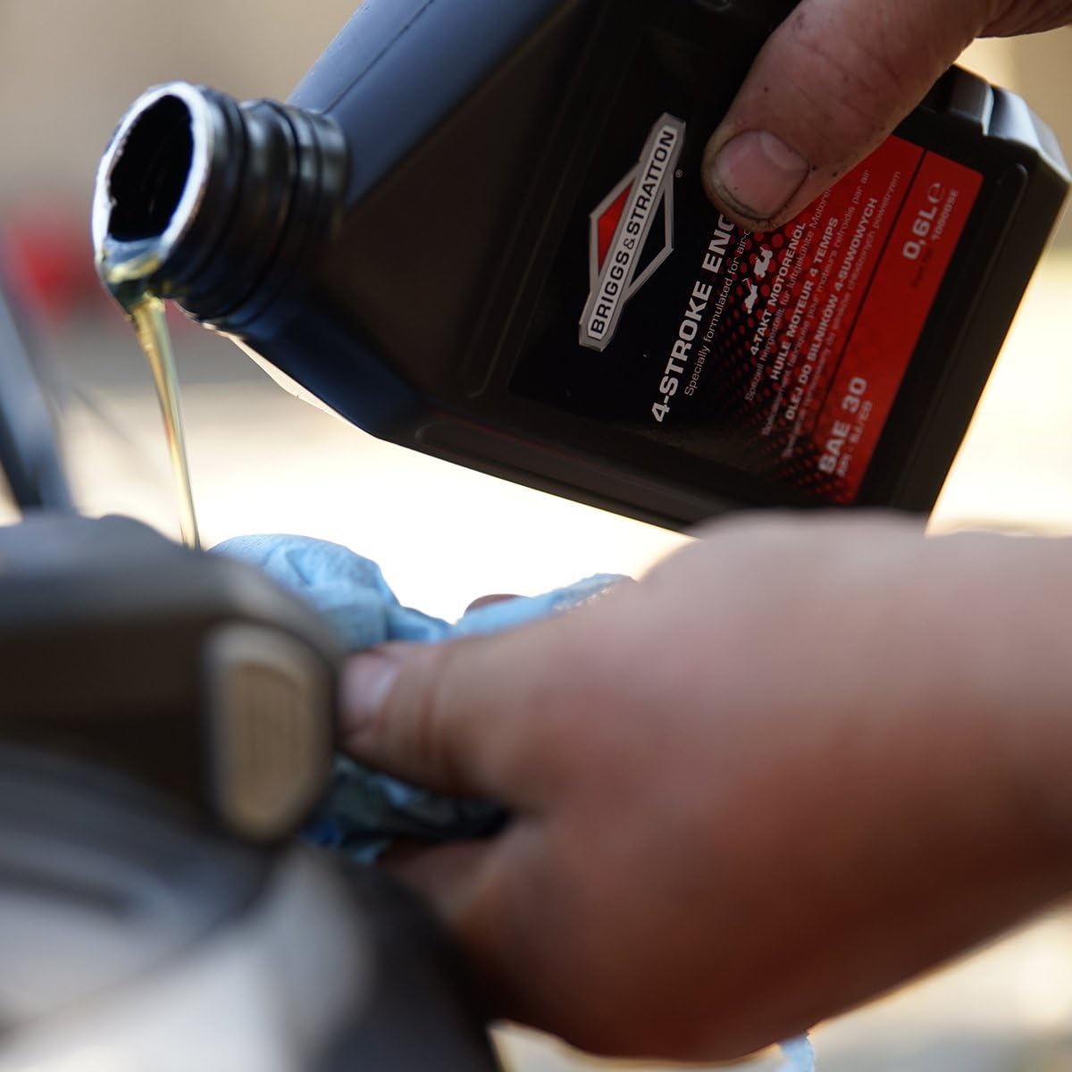 Briggs & Stratton SAE30 Engine Oil – 0.6 Liter (Gold, Black)